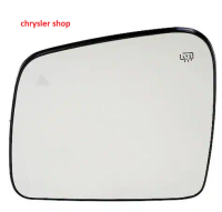 sklo levého zrcátka s podložkou